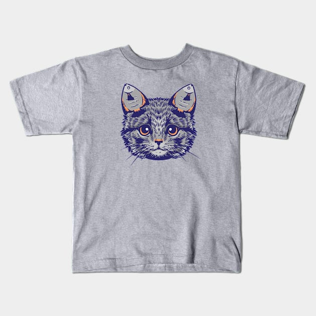 Cat Fish Kids T-Shirt by tsofiah